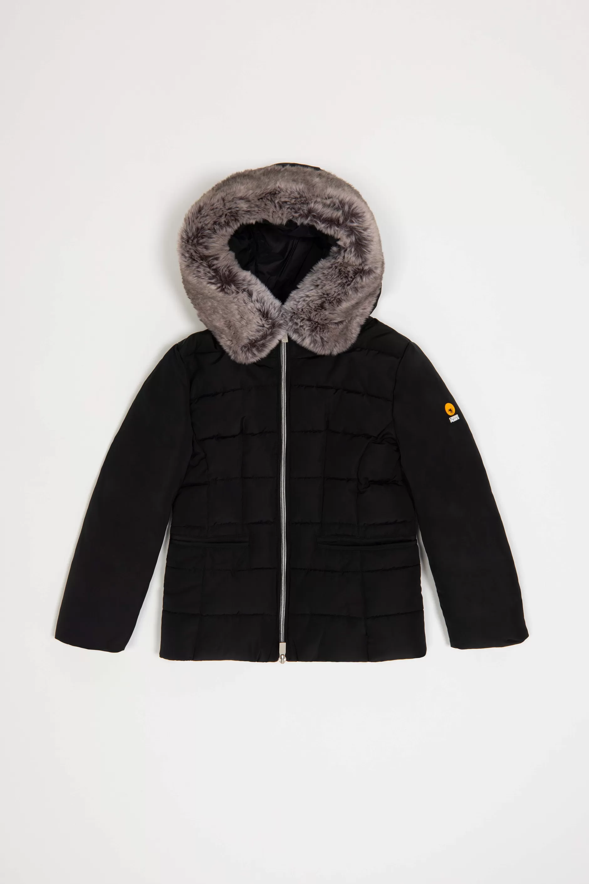 Ailin Girl Eco Fur-Piumino Nero Con Cappuccio In Pelliccia>Ciesse Piumini Best Sale