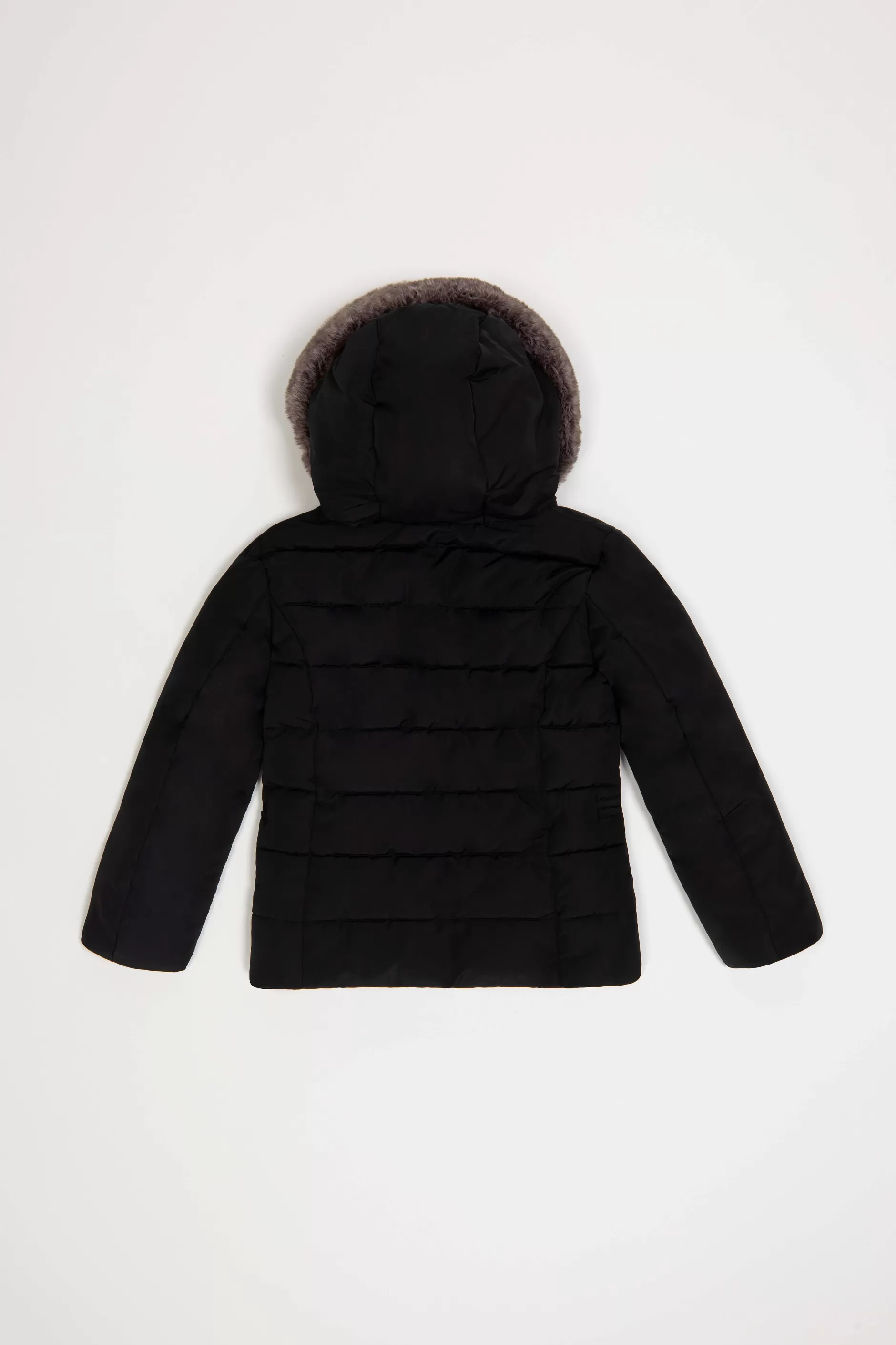 Ailin Girl Eco Fur-Piumino Nero Con Cappuccio In Pelliccia>Ciesse Piumini Best Sale