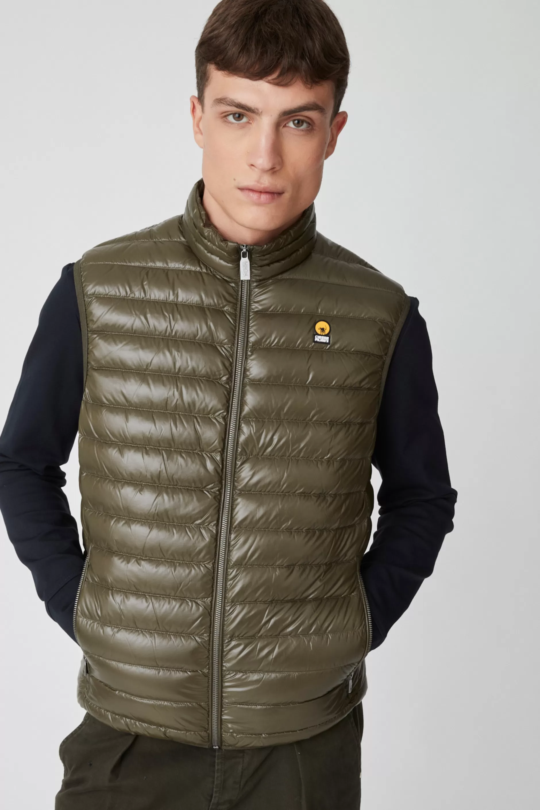 Astor-Gilet Verde Militare In Lacquer>Ciesse Piumini Online