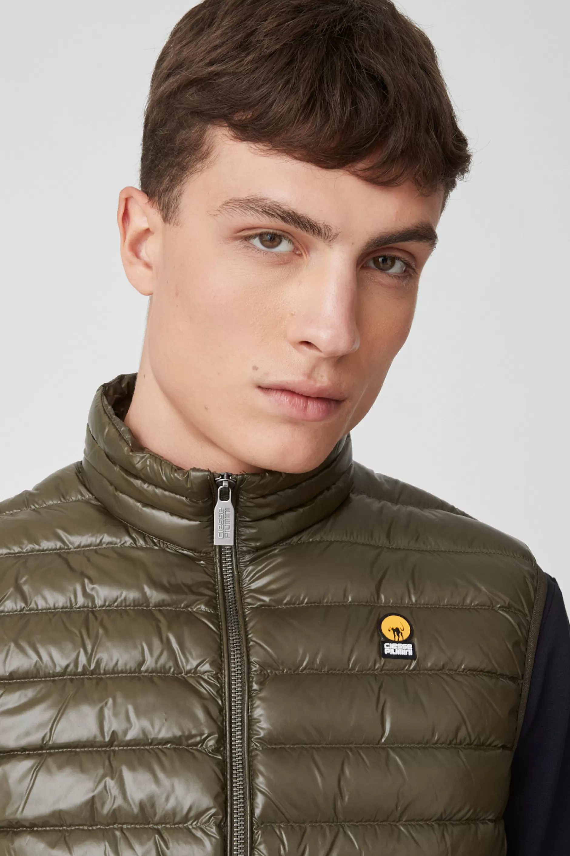 Astor-Gilet Verde Militare In Lacquer>Ciesse Piumini Online