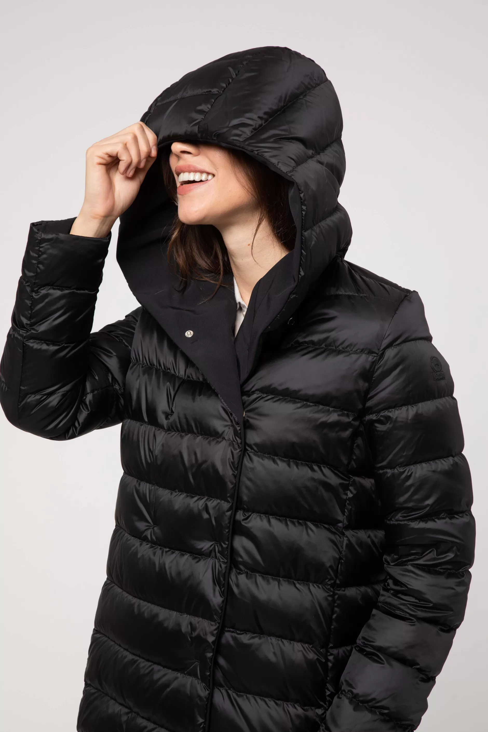 Cappotto Nero Reversibile In Softshell>Ciesse Piumini Store