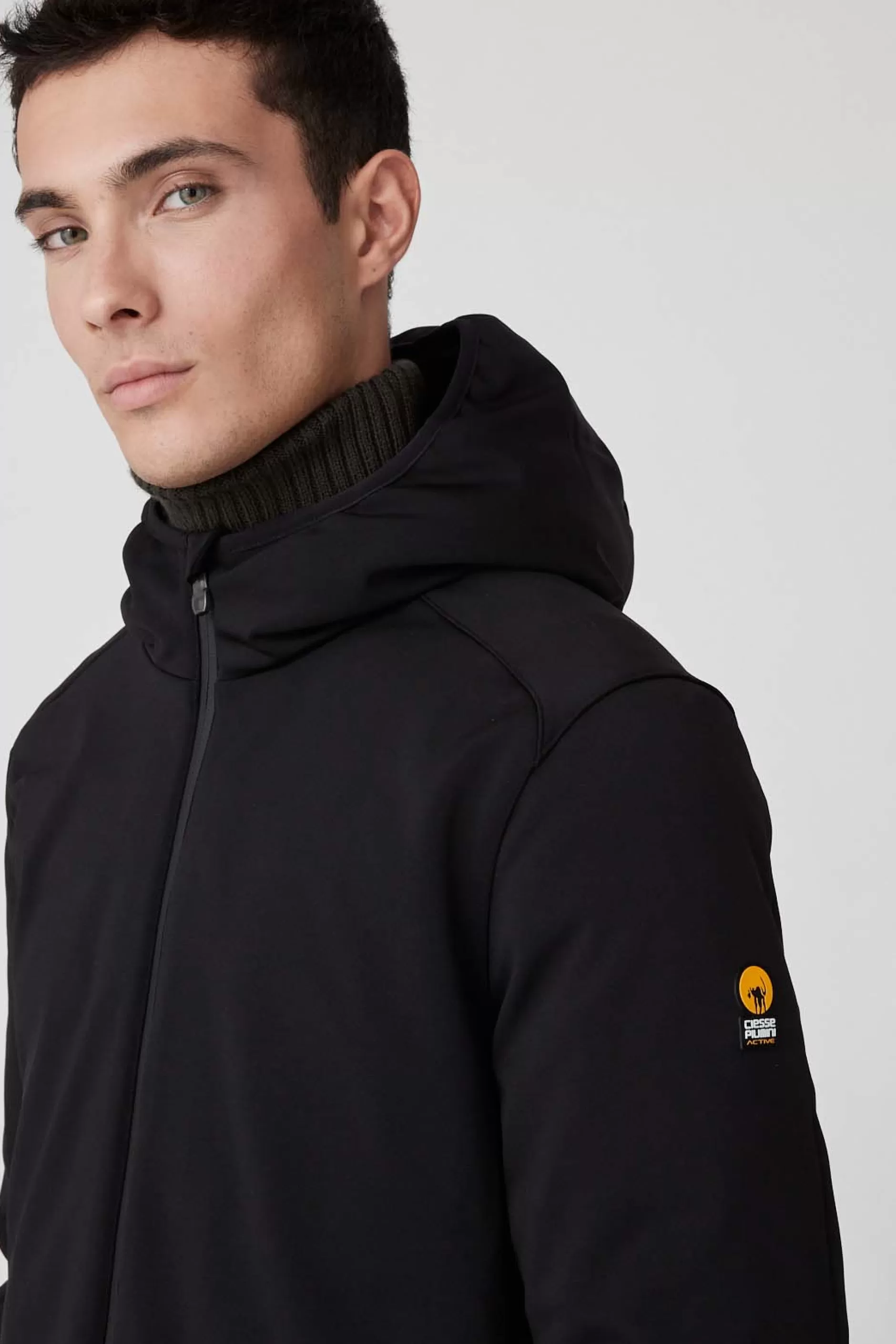 Clem-Giacca Nera In Softshell>Ciesse Piumini Store