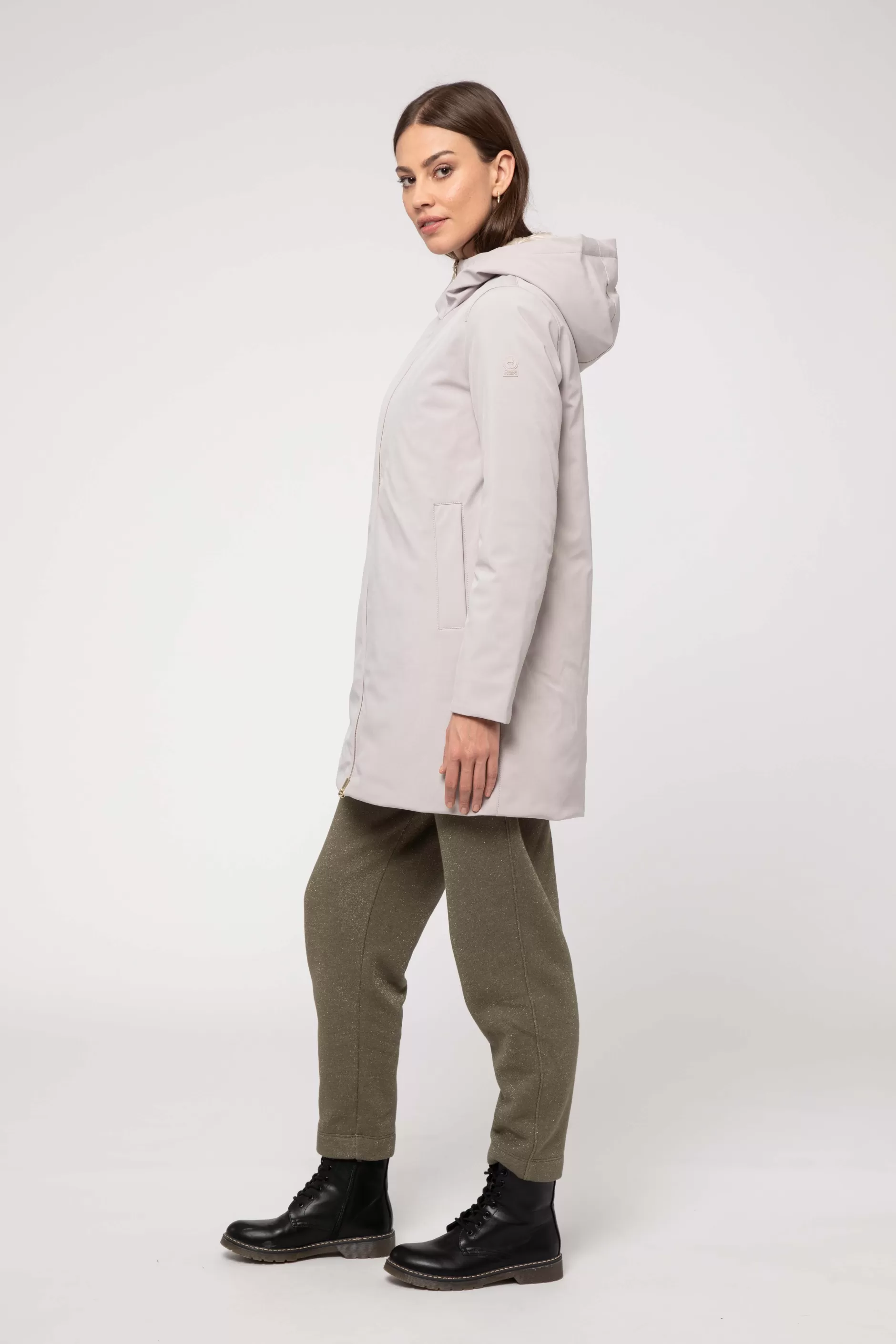 Giacca Lunga Beige In Softshell>Ciesse Piumini Online