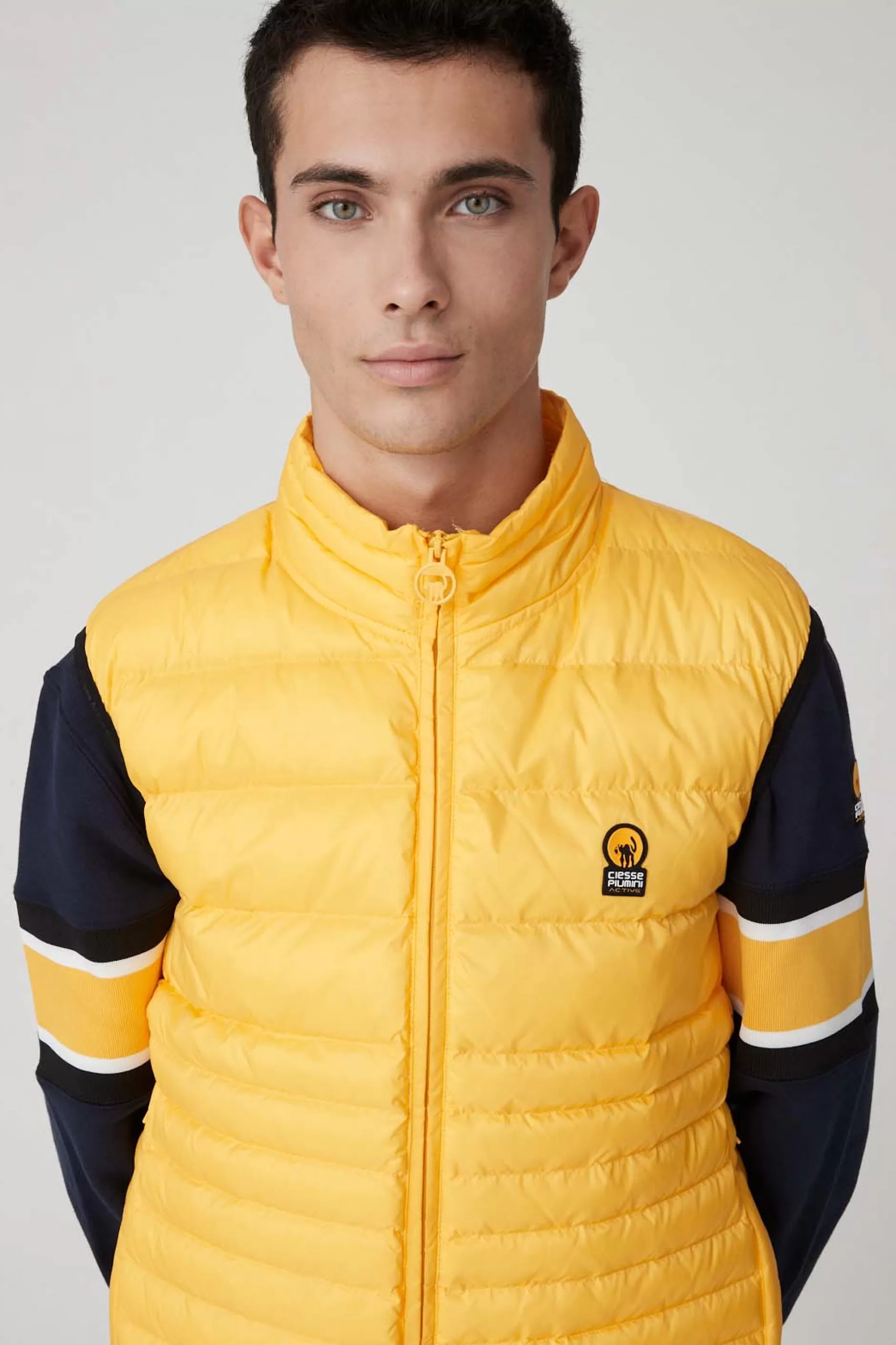 Noll-Gilet Giallo Trapuntato>Ciesse Piumini Cheap