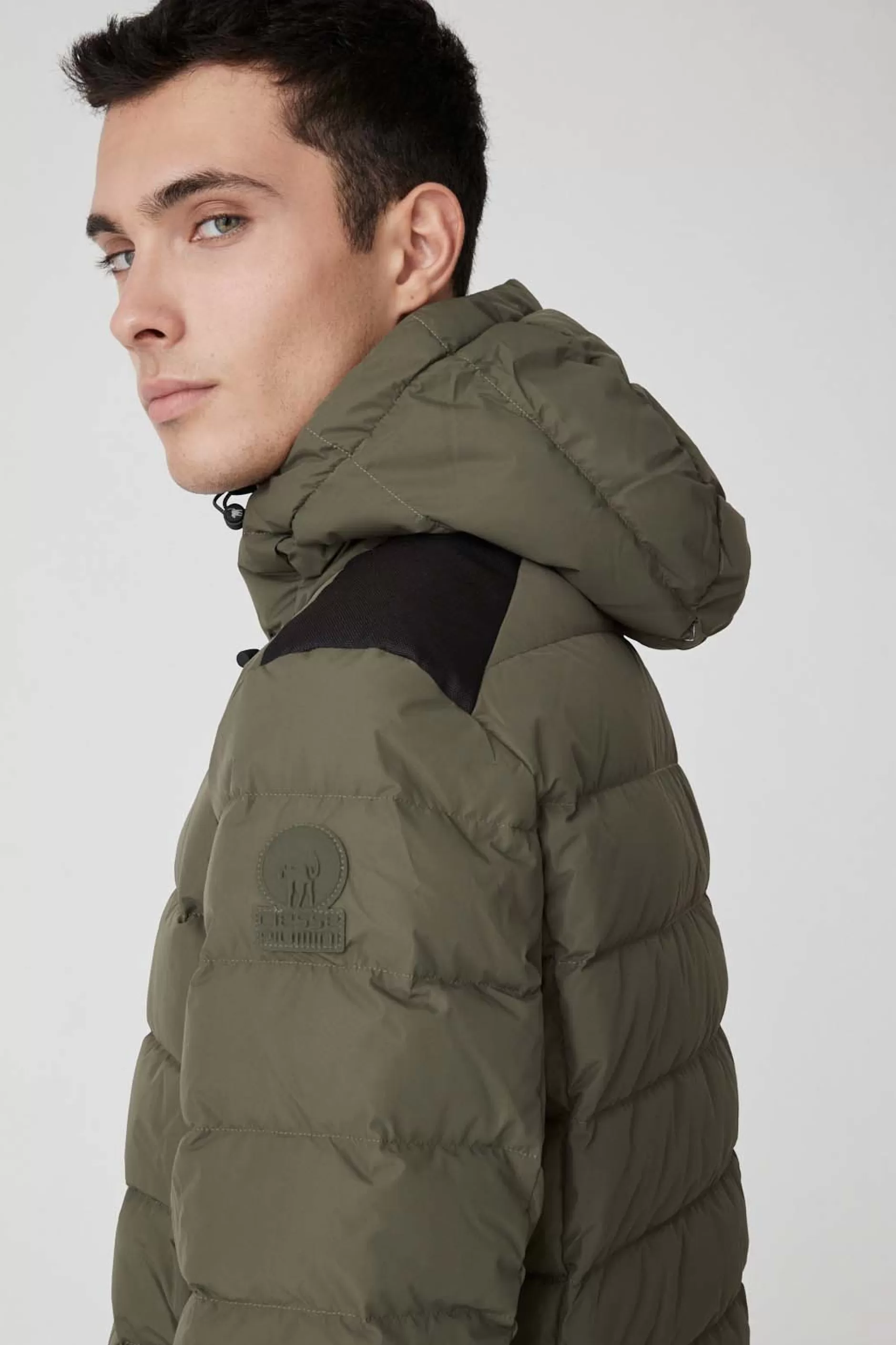 Stevenson 2.0-Piumino Invernale Verde Militare Con Cappuccio>Ciesse Piumini Online